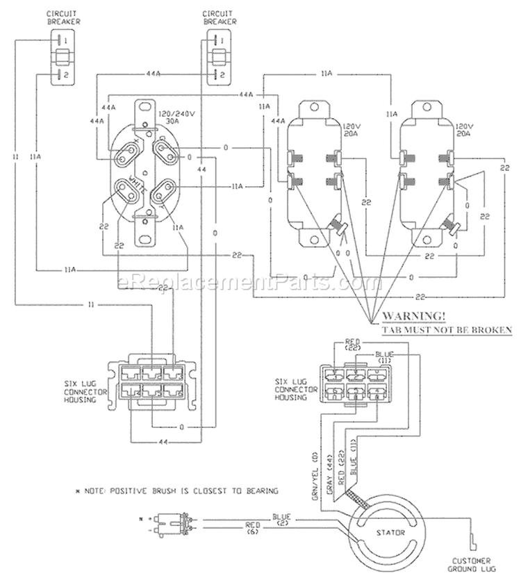 Page D Diagram and Parts List for 1774-0  Briggs and Stratton Generator